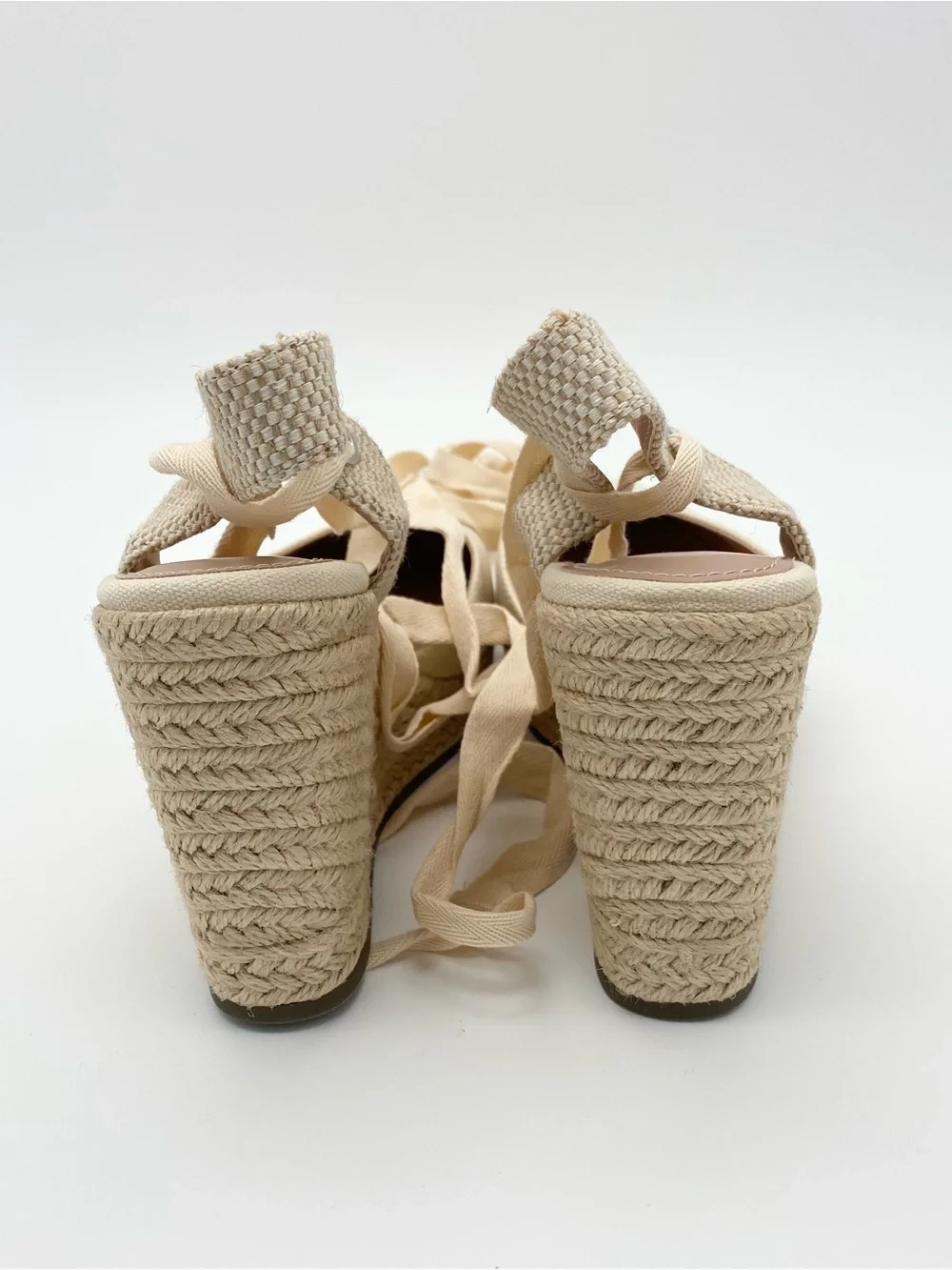 ZBY Espadrilles Wedges Light Beige Women’s Size 7.5
